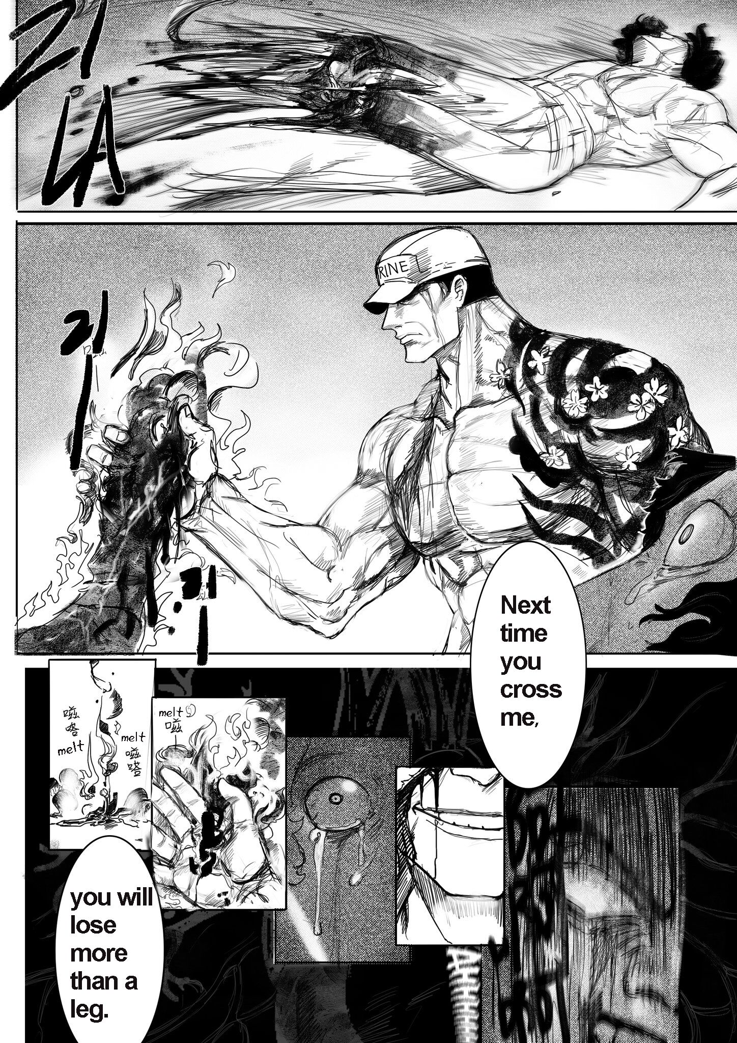 Aokiji vs Akainu 