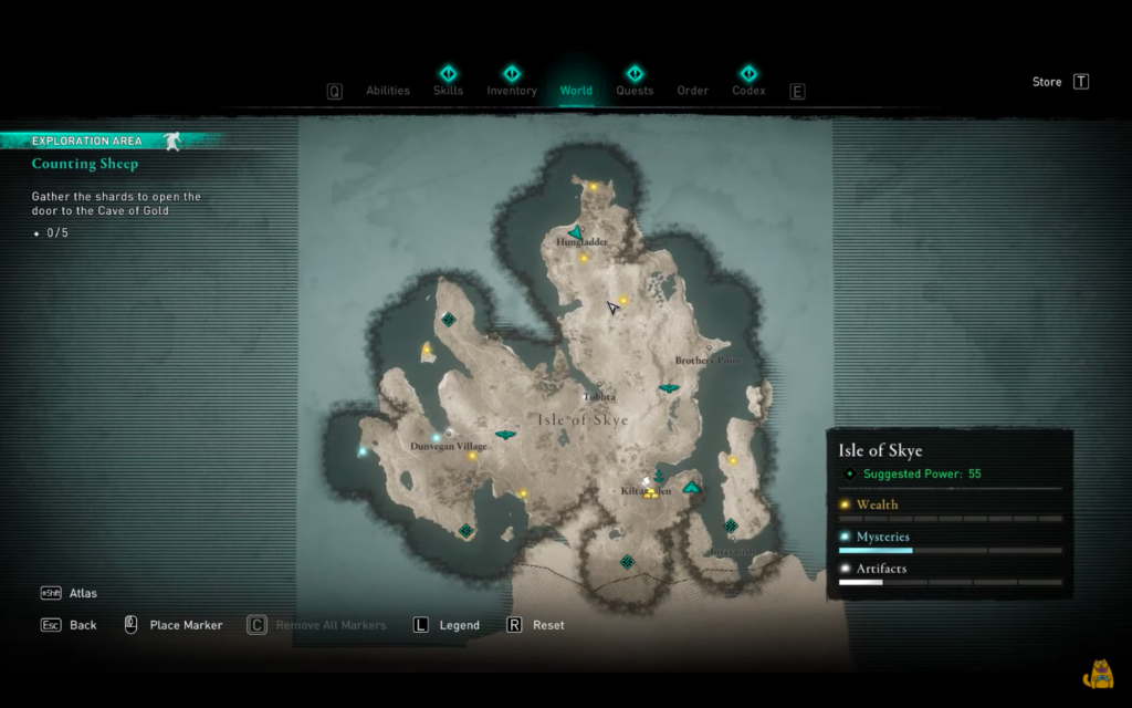 all cave of gold shards locations in AC Valhalla