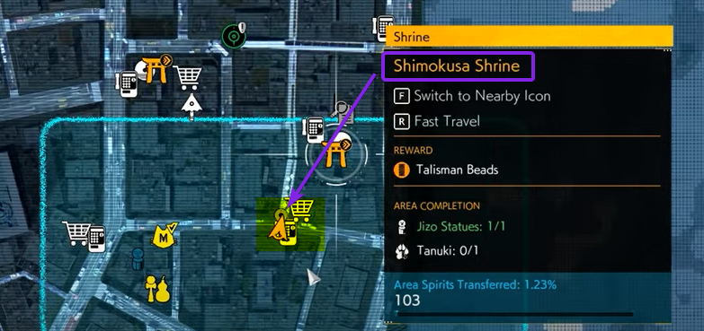 Shimokusa Shrine Collectible Locations