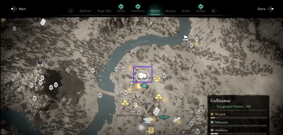 Gullnamar artifacts locations Assassin’s Creed Valhalla