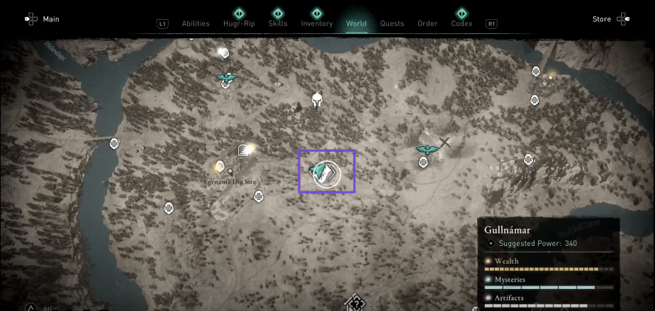 Gullnamar artifacts locations Assassin’s Creed Valhalla