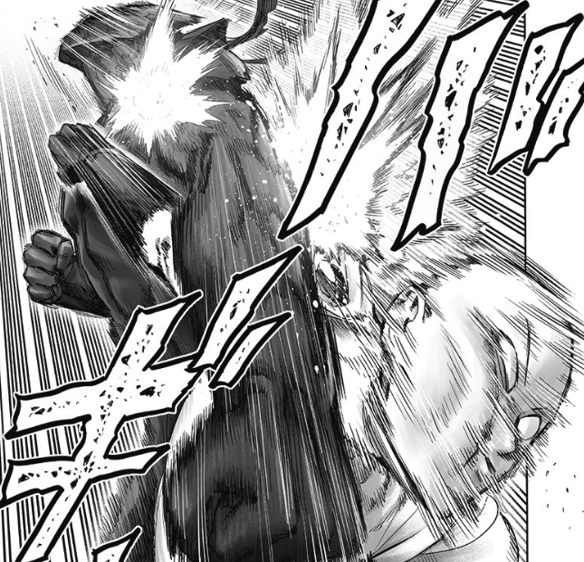 In the fight with Cosmic Garou, was what came out of Saitama's