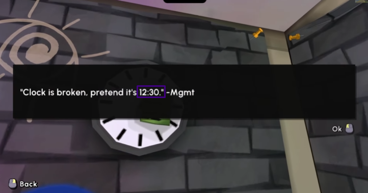 The clock is a clue.
