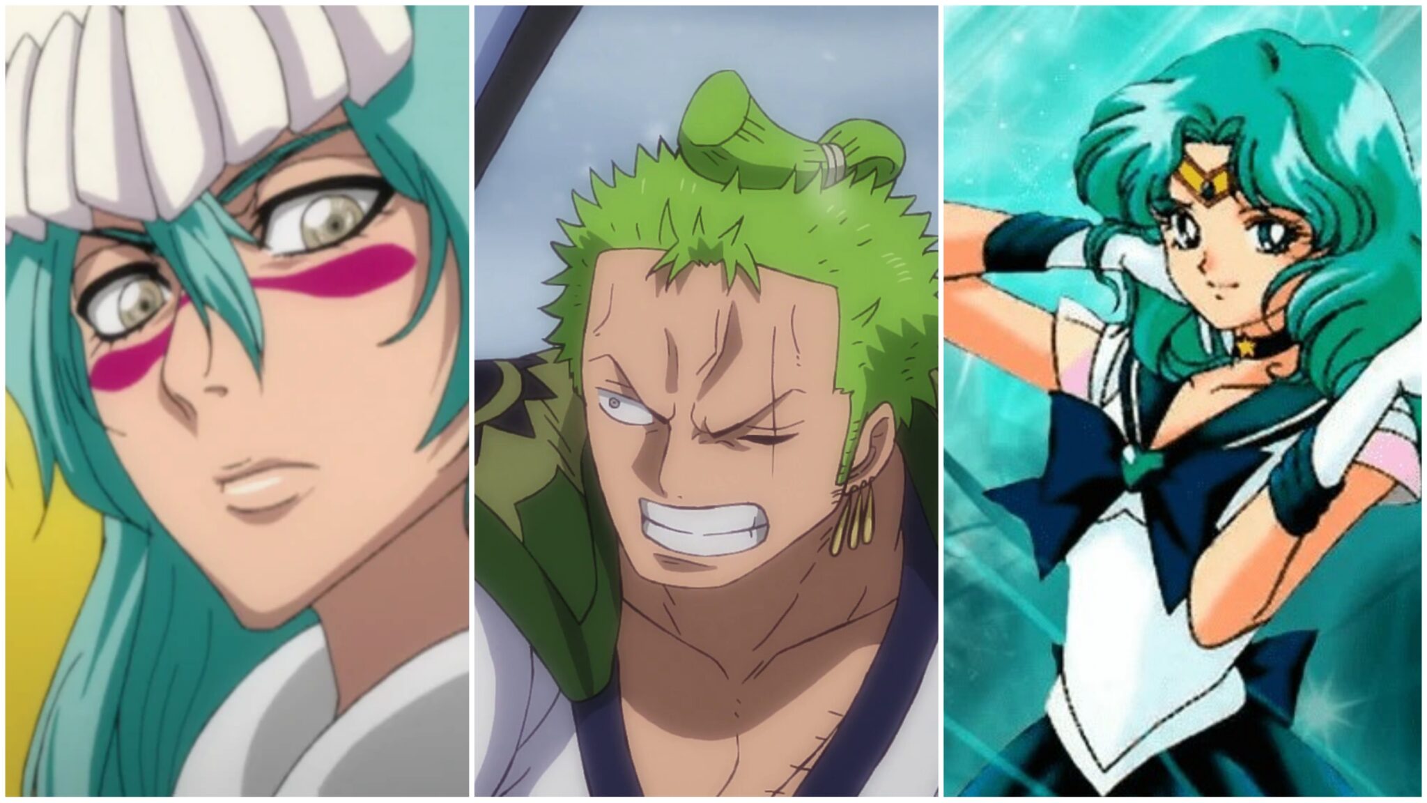 Green Haired Anime Boys with Blue Eyes - wide 1