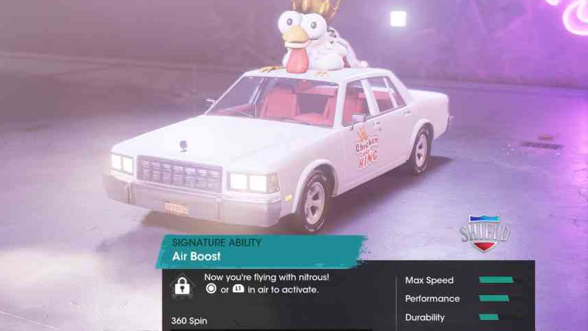 Air Boost-Vehicle: Shield
Saints Row Vehicle Special Upgrades