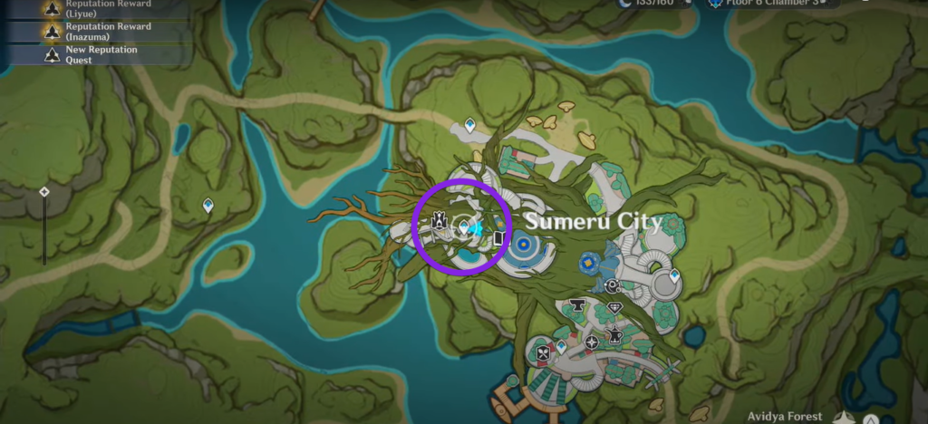 Sumeru City hidden chest locations