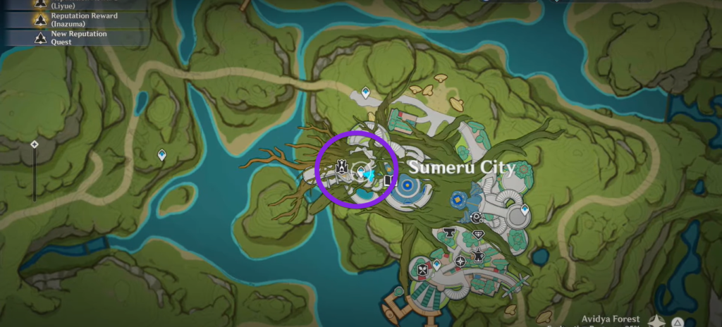 Sumeru City hidden chest locations