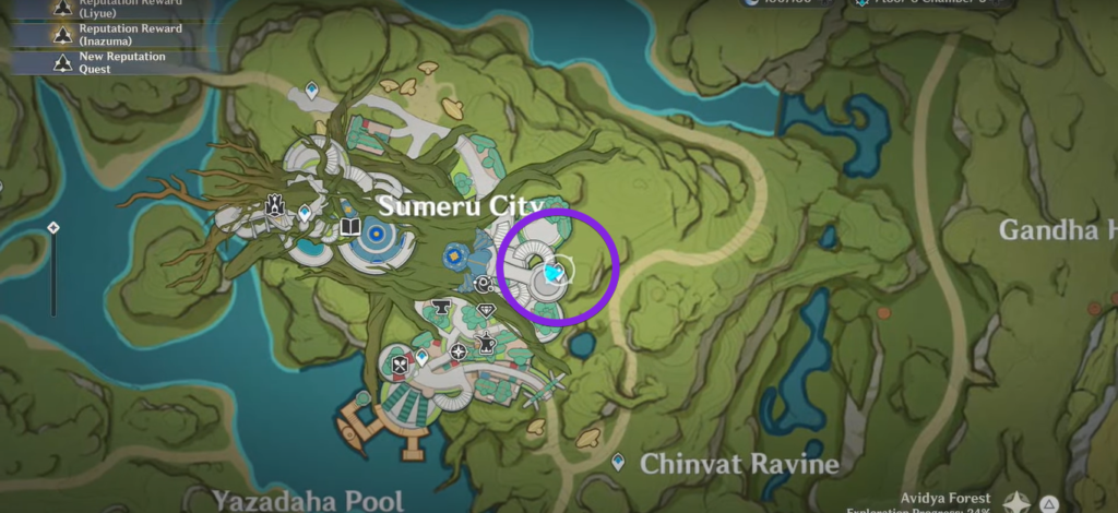 Sumeru City hidden chest locations