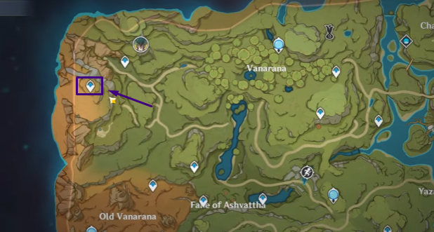 Location of Treasure Area 2