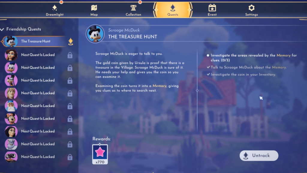 Disney Dreamlight Valley: The Treasure Hunt Quest