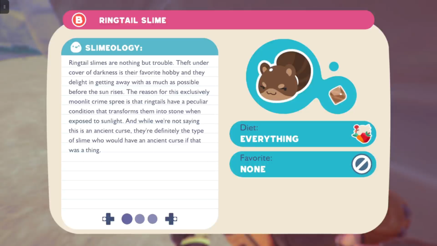 About ringtail slimes