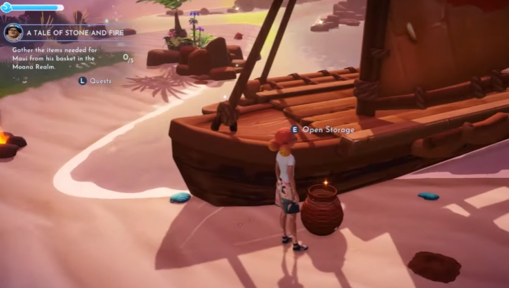 Take items from Storage in Moana's Realm 