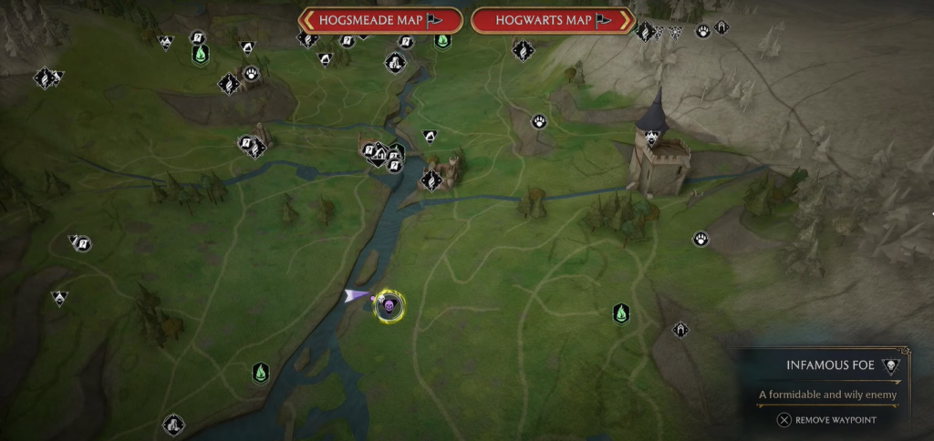 Hogwarts Valley Infamous Foes Locations