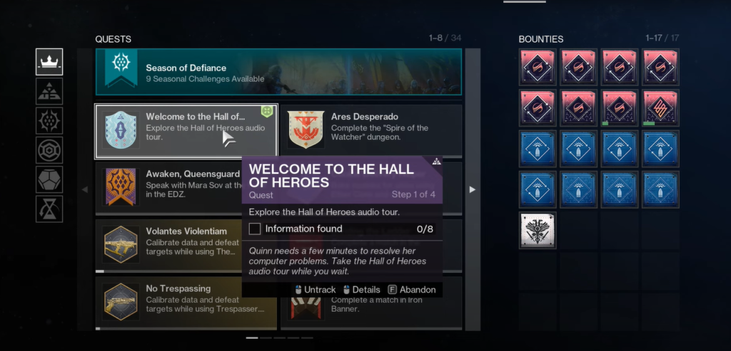 Destiny 2 Welcome to the Hall of Heroes